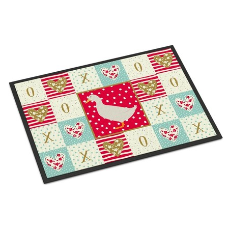 Carolines Treasures 24 x 36 in. American Pekin Duck Love Indoor or Outdoor Mat CK5287JMAT